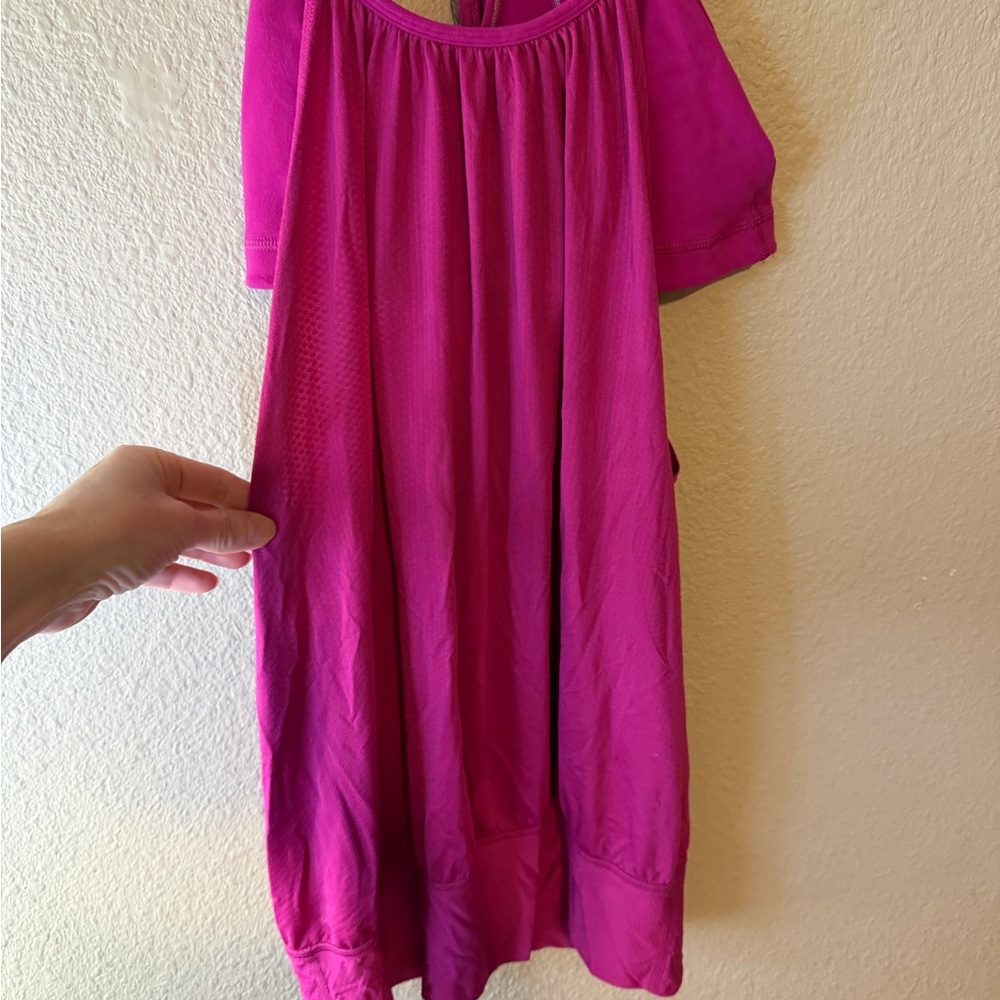 Vibrant Pink LuluLemon Tank with built in bra